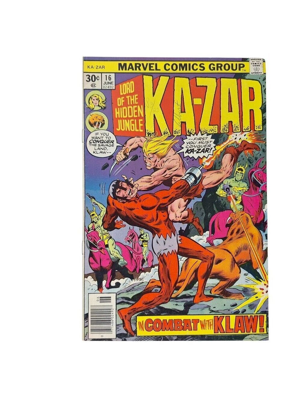Marvel Ka-Zar Comic Book 16 1976